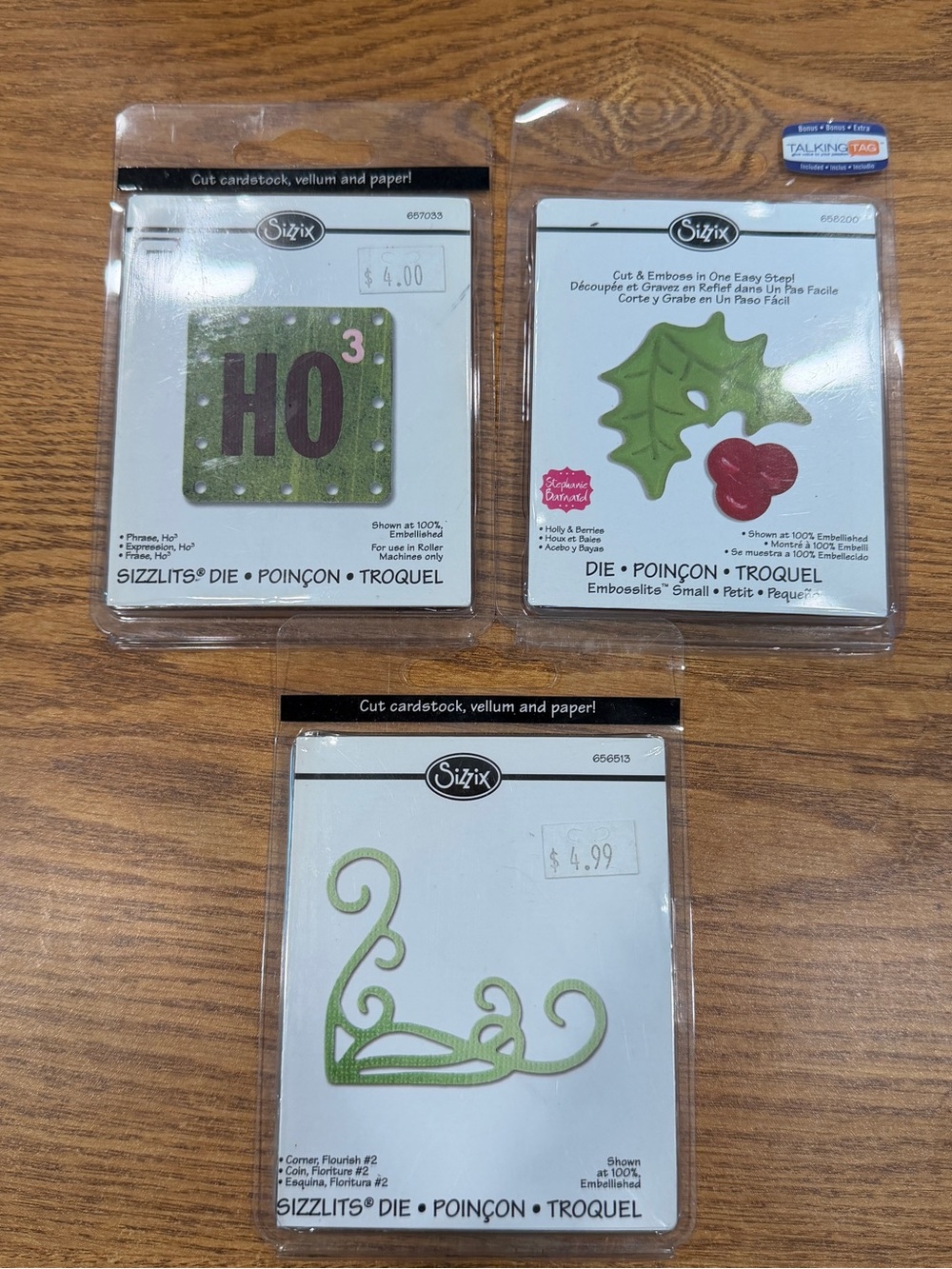 Sizzix Craft Dies Set — Green & Red Accents